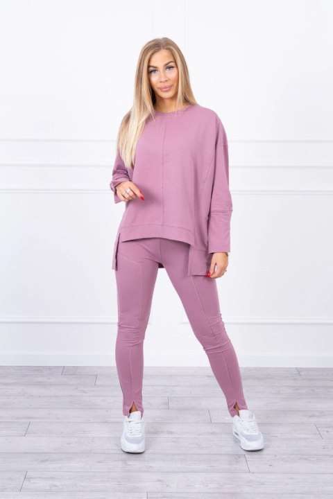 Komplet z bluzką oversize ciemny różowy Komplet z bluzką oversize ciemny różowy