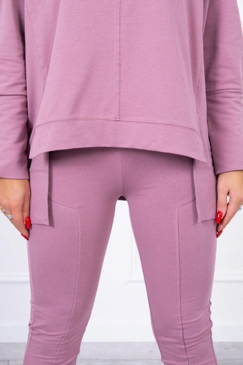 Komplet z bluzką oversize ciemny różowy Komplet z bluzką oversize ciemny różowy