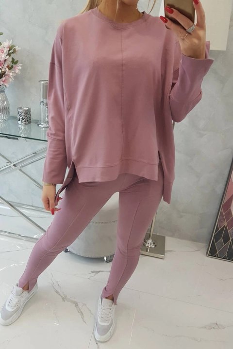 Komplet z bluzką oversize ciemny różowy Komplet z bluzką oversize ciemny różowy