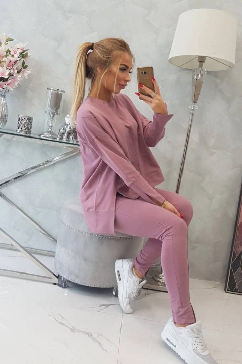 Komplet z bluzką oversize ciemny różowy Komplet z bluzką oversize ciemny różowy