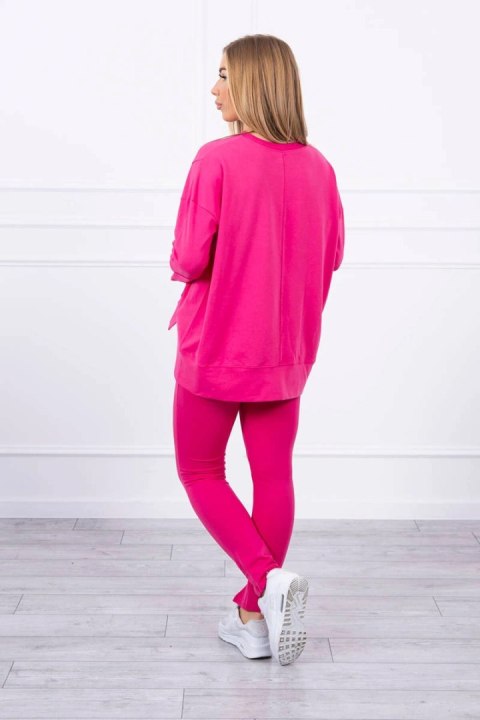 Komplet z bluzką oversize fuksja Komplet z bluzką oversize fuksja