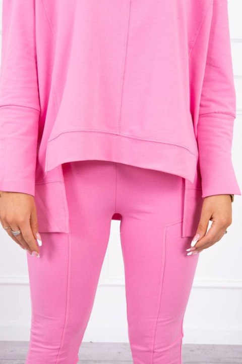 Komplet z bluzką oversize jasno różowy Komplet z bluzką oversize jasno różowy