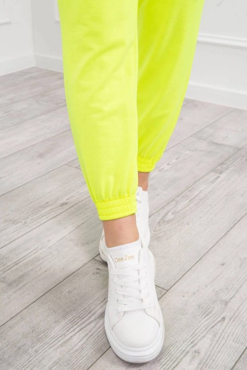 Komplet z bluzką top żółty neon Komplet z bluzką top żółty neon