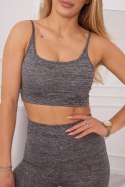 Komplet sportowy top + legginsy czarny