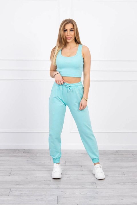 Komplet top+spodnie miętowy Komplet top+spodnie miętowy
