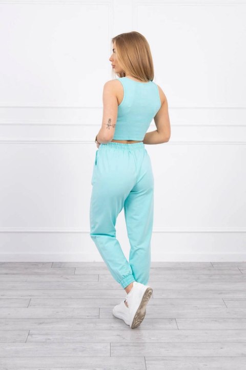 Komplet top+spodnie miętowy Komplet top+spodnie miętowy