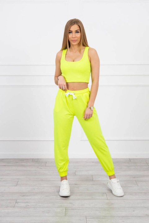 Komplet top+spodnie żółty neon Komplet top+spodnie żółty neon