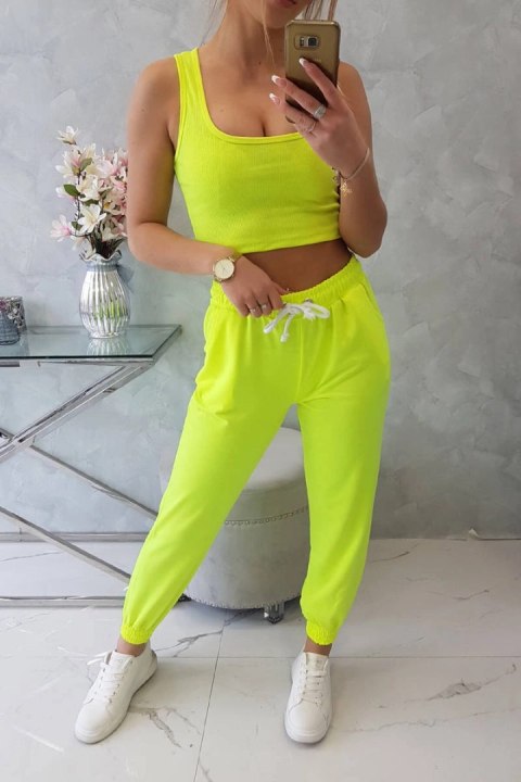 Komplet top+spodnie żółty neon Komplet top+spodnie żółty neon