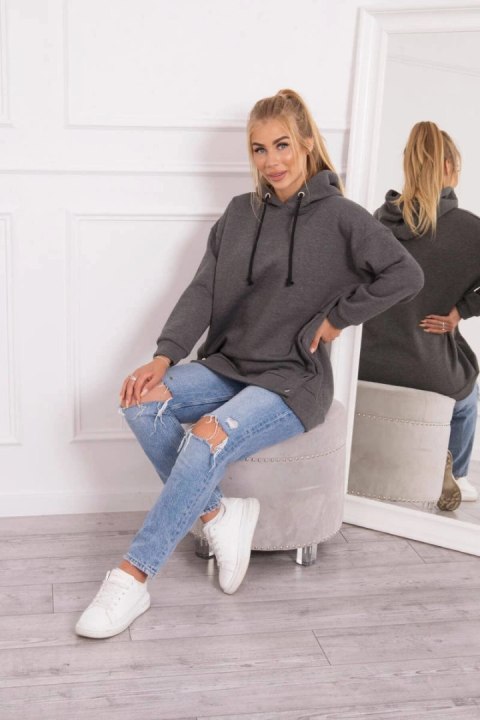 Bluza ocieplana z napami grafitowa