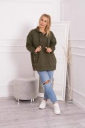 Bluza ocieplana z napami khaki