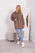 Bluza ocieplana z napami mocca