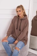 Bluza ocieplana z napami mocca