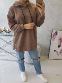 Bluza ocieplana z napami mocca