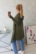 Bluza rozkloszowana u dołu khaki