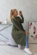 Bluza rozkloszowana u dołu khaki