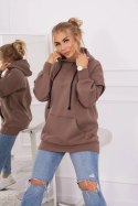 Bluza ocieplana z półgolfem mocca