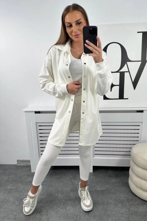 Komplet 3-częściowy bluza, top i legginsy ecru Komplet 3-częściowy bluza, top i legginsy ecru