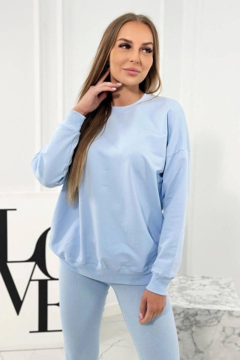 Komplet bawełniany bluza + legginsy niebieski Komplet bawełniany bluza + legginsy niebieski