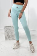Legginsy prążkowane miętowe