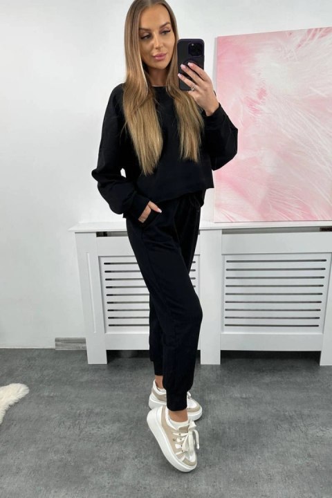 Komplet 2-częściowy bluza + spodnie czarny Komplet 2-częściowy bluza + spodnie czarny