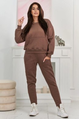 Komplet ocieplany bluza + spodnie mocca