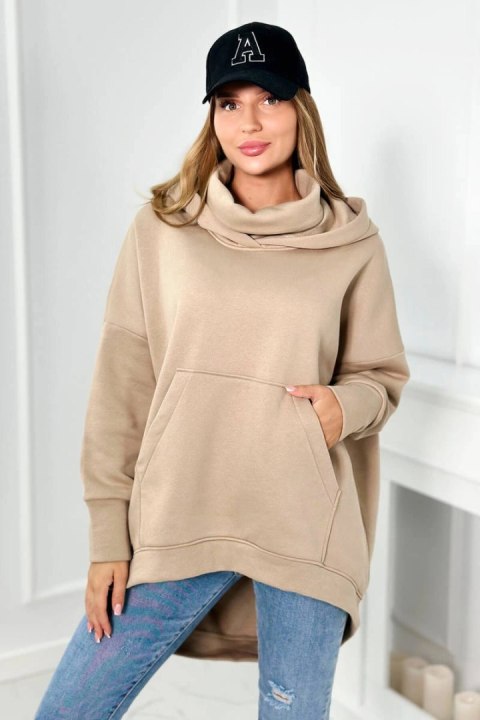 Bluza ocieplana oversize jasno beżowa