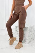 Komplet 3 w 1 bluza + top + spodnie mocca