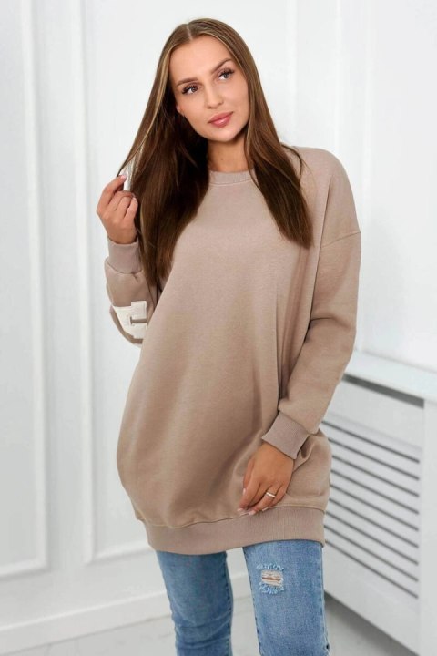 Bluza ocieplana z napisem California ciemno beżowa Bluza ocieplana z napisem California ciemno beżowa