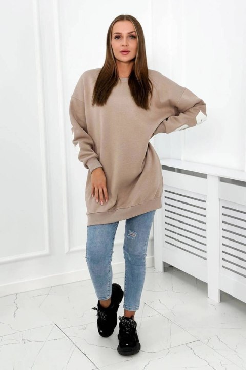 Bluza ocieplana z napisem California ciemno beżowa Bluza ocieplana z napisem California ciemno beżowa
