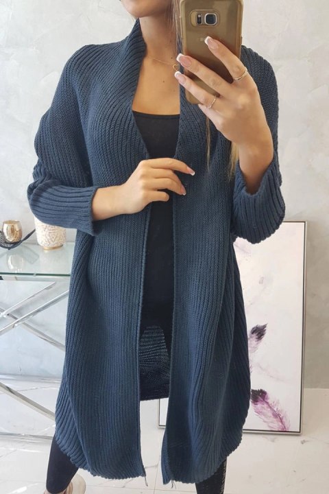 Sweter z rękawami typu nietoperz jeansowy Sweter z rękawami typu nietoperz jeansowy
