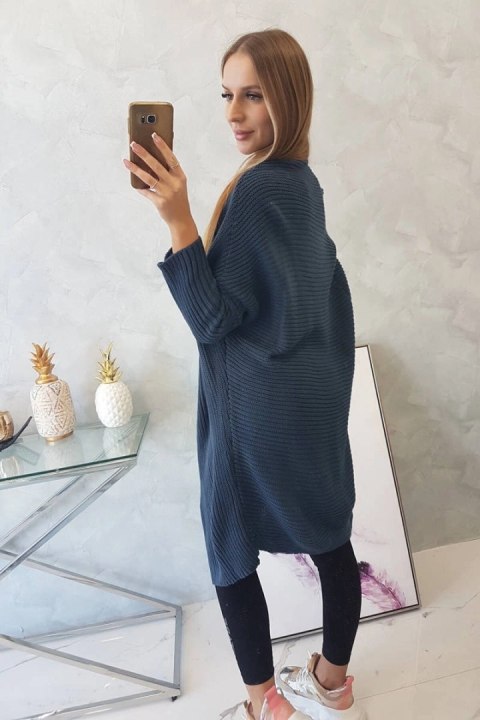 Sweter z rękawami typu nietoperz jeansowy Sweter z rękawami typu nietoperz jeansowy