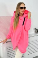 Bluza z krótkim suwakiem różowy neon