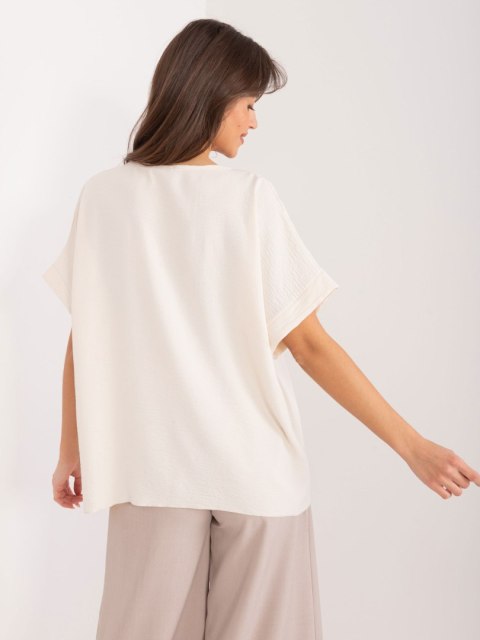 Bluzka z różą oversize z krótkim rękawem Bluzka z różą oversize z krótkim rękawem