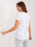 t-shirt z kolorową aplikacją BASIC FEEL GOOD