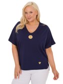 bluzka plus size z naszywkami kolory