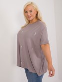 bluzka plus size z krótkim rękawem