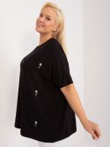 bluzka plus size z krótkim rękawem