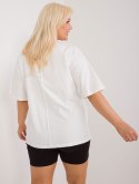 casualowa bluzka plus size z naszywką kolory