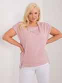 casualowa bluzka plus size z rozcięciami kolory