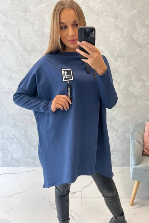 Bluza oversize z asymetrycznymi bokami jeansowa Bluza oversize z asymetrycznymi bokami jeansowa