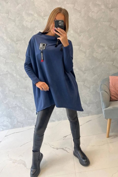 Bluza oversize z asymetrycznymi bokami jeansowa Bluza oversize z asymetrycznymi bokami jeansowa
