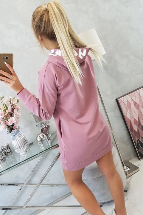 Sukienka z kapturem Oversize ciemno różowa Sukienka z kapturem Oversize ciemno różowa