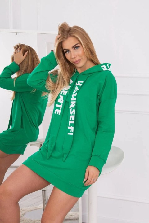 Sukienka z kapturem Oversize zielona Sukienka z kapturem Oversize zielona