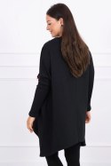 Bluza oversize z asymetrycznymi bokami czarna