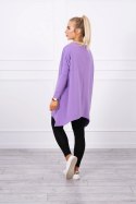 Bluza oversize z asymetrycznymi bokami fioletowa