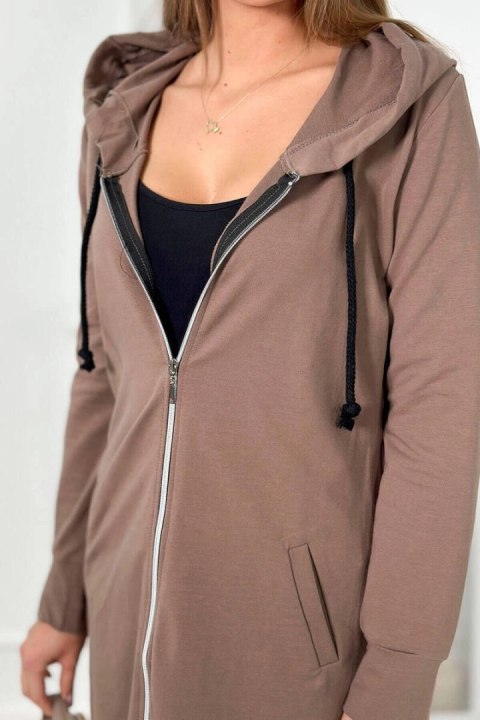 Bluza sukienkowa z kapturem cappuccino Bluza sukienkowa z kapturem cappuccino