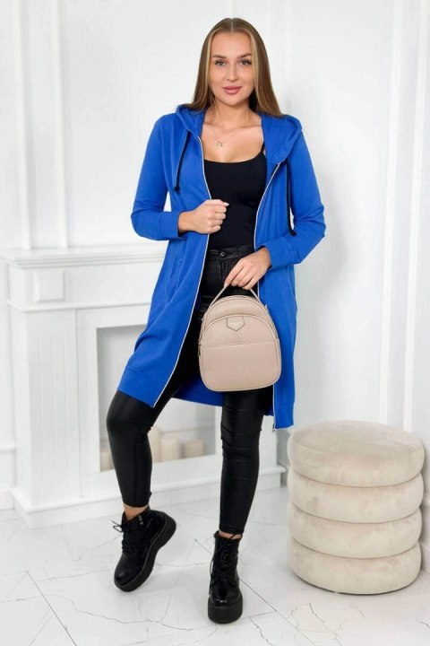 Bluza sukienkowa z kapturem chabrowa Bluza sukienkowa z kapturem chabrowa