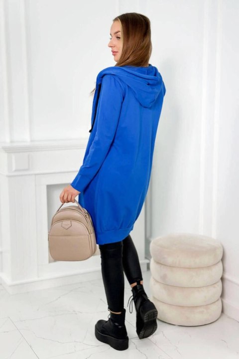 Bluza sukienkowa z kapturem chabrowa Bluza sukienkowa z kapturem chabrowa