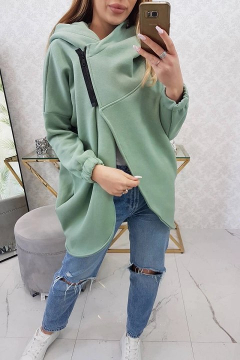 Bluza z krótkim suwakiem ciemno miętowa Bluza z krótkim suwakiem ciemno miętowa