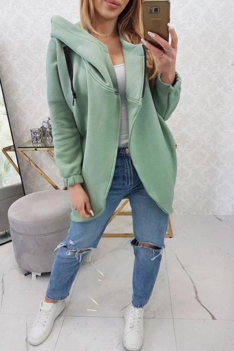 Bluza z krótkim suwakiem ciemno miętowa Bluza z krótkim suwakiem ciemno miętowa